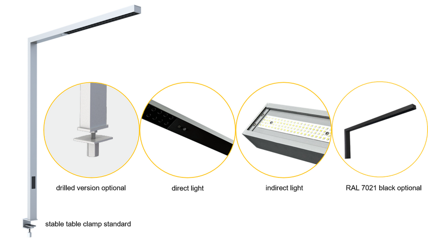 Cyanlite LED desktop luminaire LINA D